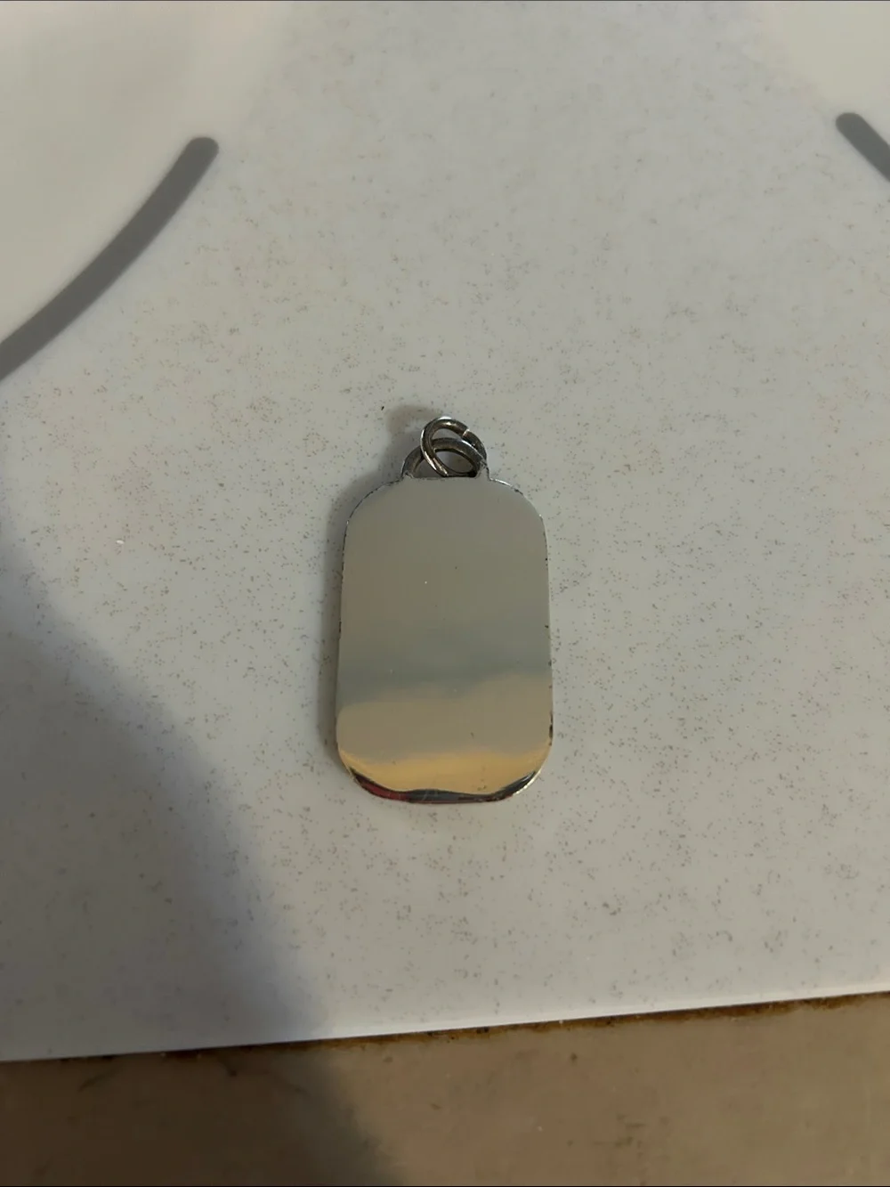 Silver-Tone Engraved Pendant with Gold Accent - Unbranded